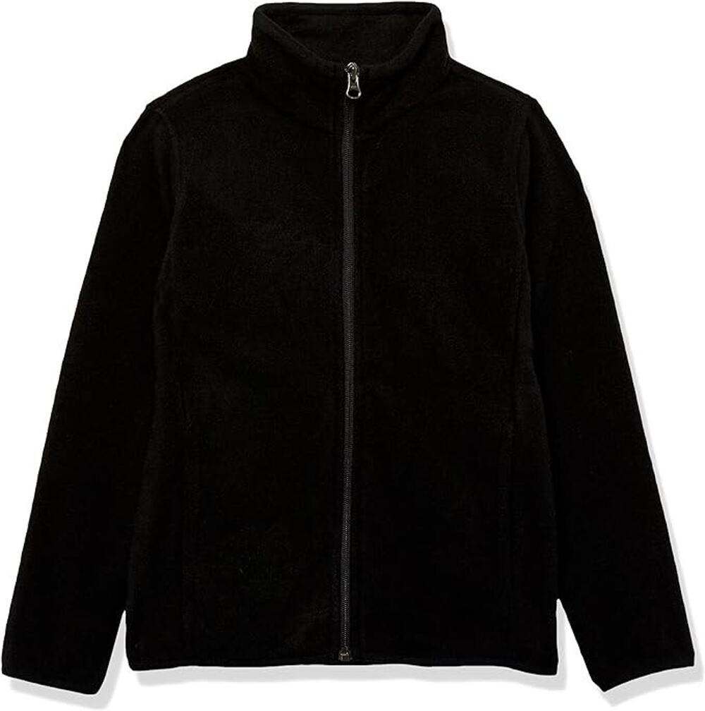 Amazon Essentials Boys Polar Fleece Full Zip Jacket Black Size 10 Soft Warm Coat